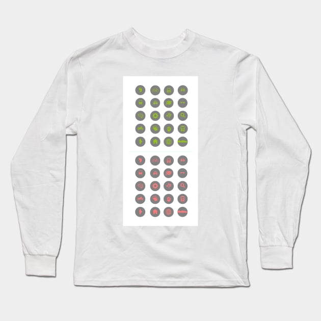 Urban mobility icons illustration Long Sleeve T-Shirt by bernardojbp